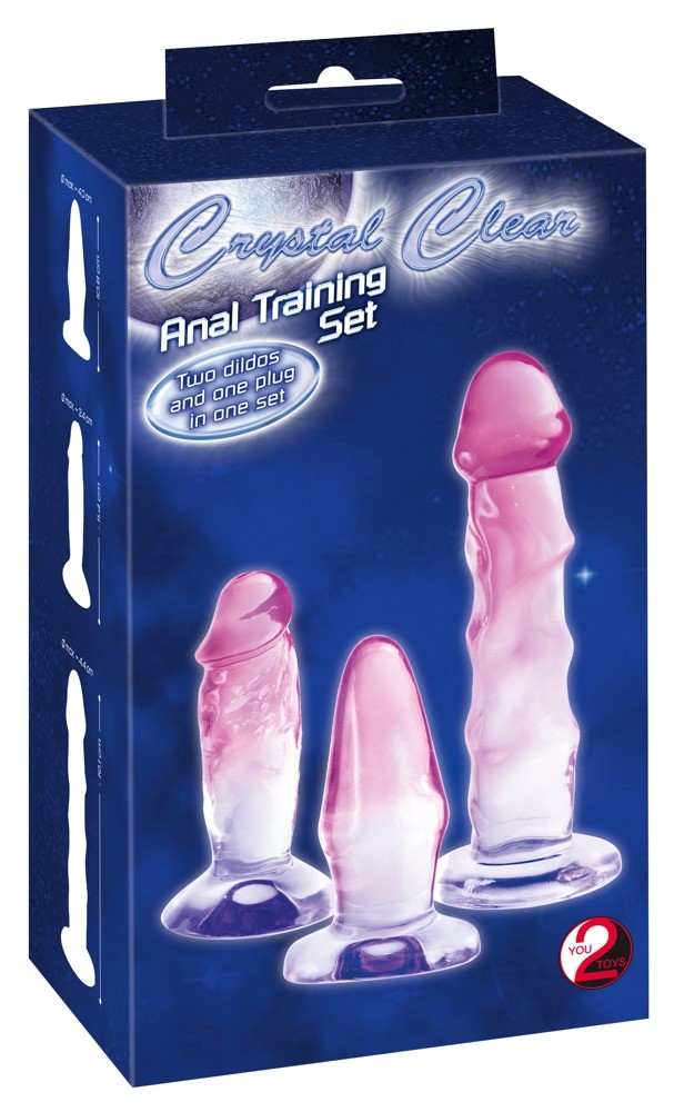 Набор Crystal Clear Anal Training Set, 3 шт (розовый)
