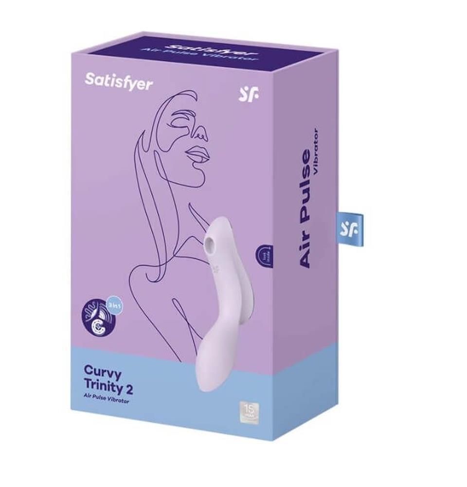 Вакуумный стимулятор клитора с вибрацией Satisfyer Curvy Trinity 2 (сиреневый)
