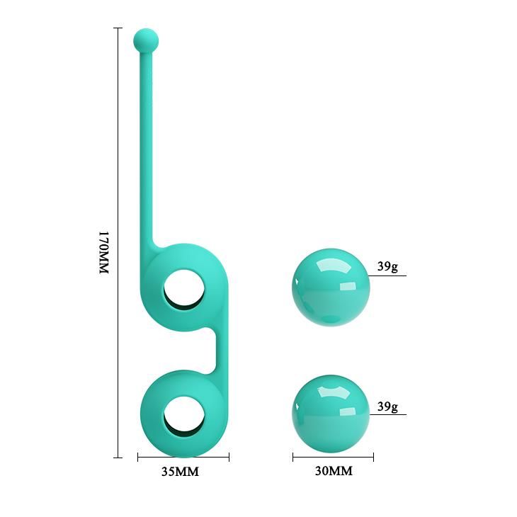 Вагинальные шарики Pretty Love Kegel Tighten Up Balls III, 17 см (мятный)