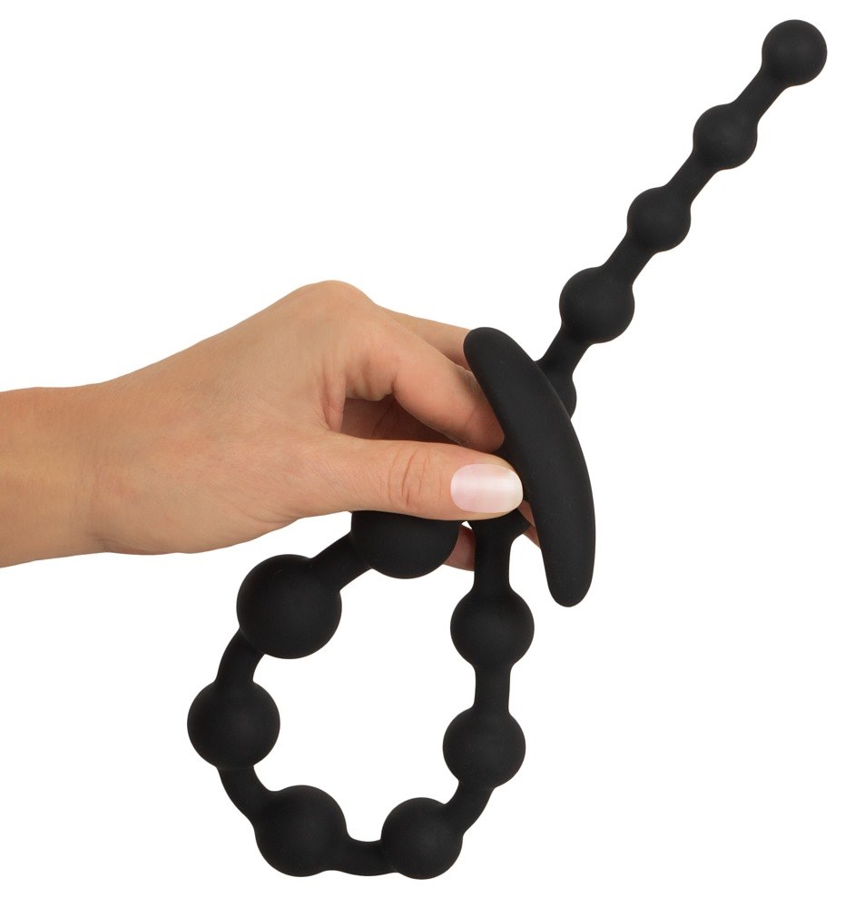 Анальная цепочка Black Velvets Anal Beads, 50 см (черный)