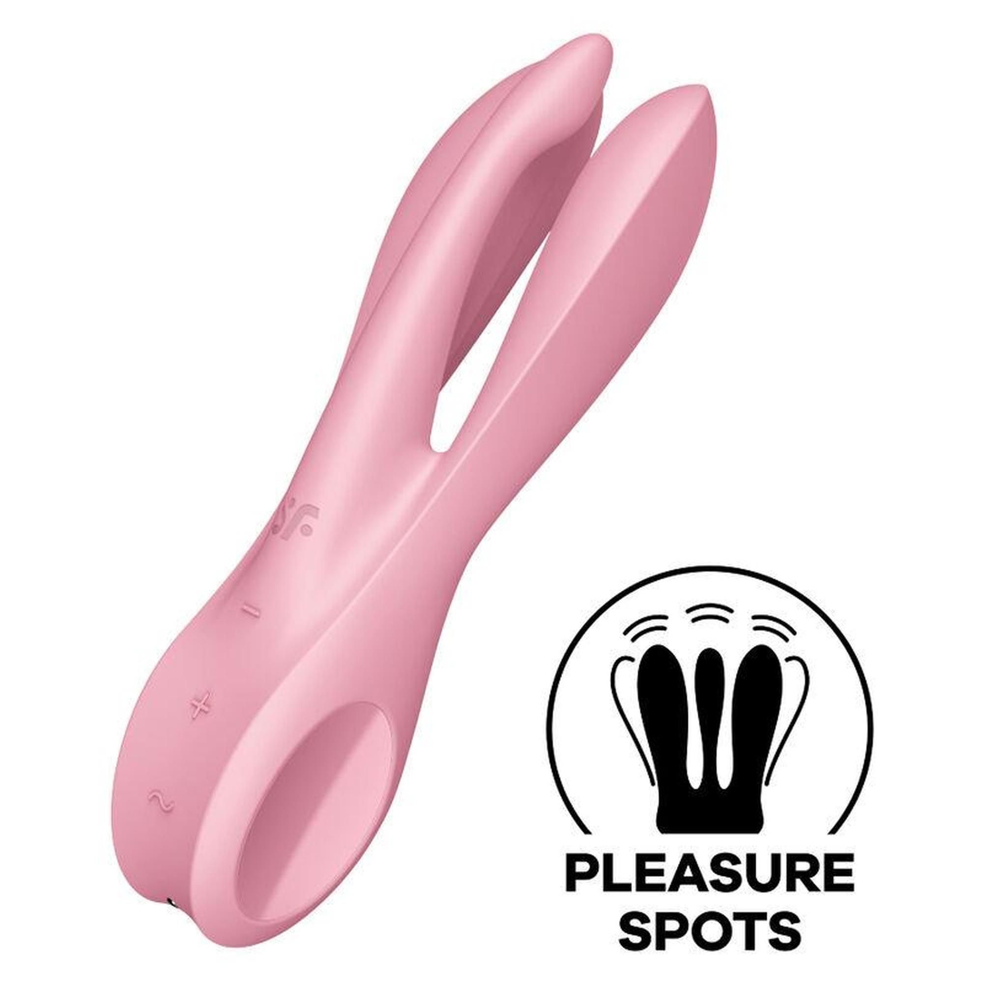 Вибратор для клитора Satisfyer Threesome 1, 14 см (розовый)