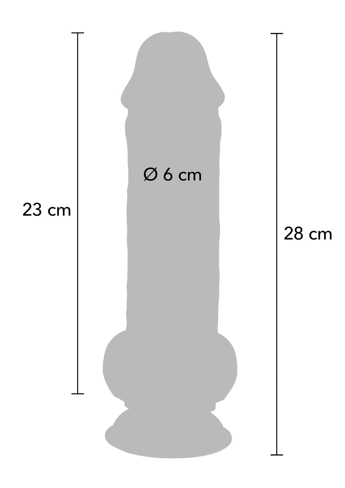 Dildo Deluxe Dual Density Thick, 28 cm (w kolorze cielistym)
