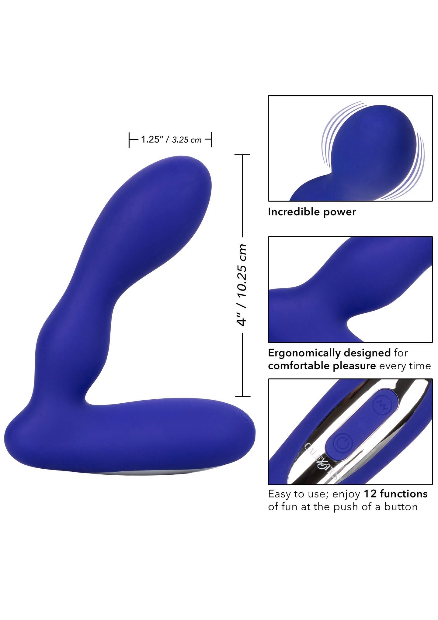 Вибростимулятор простаты Wireless Pleasure Probe, 10,5 см (синий)