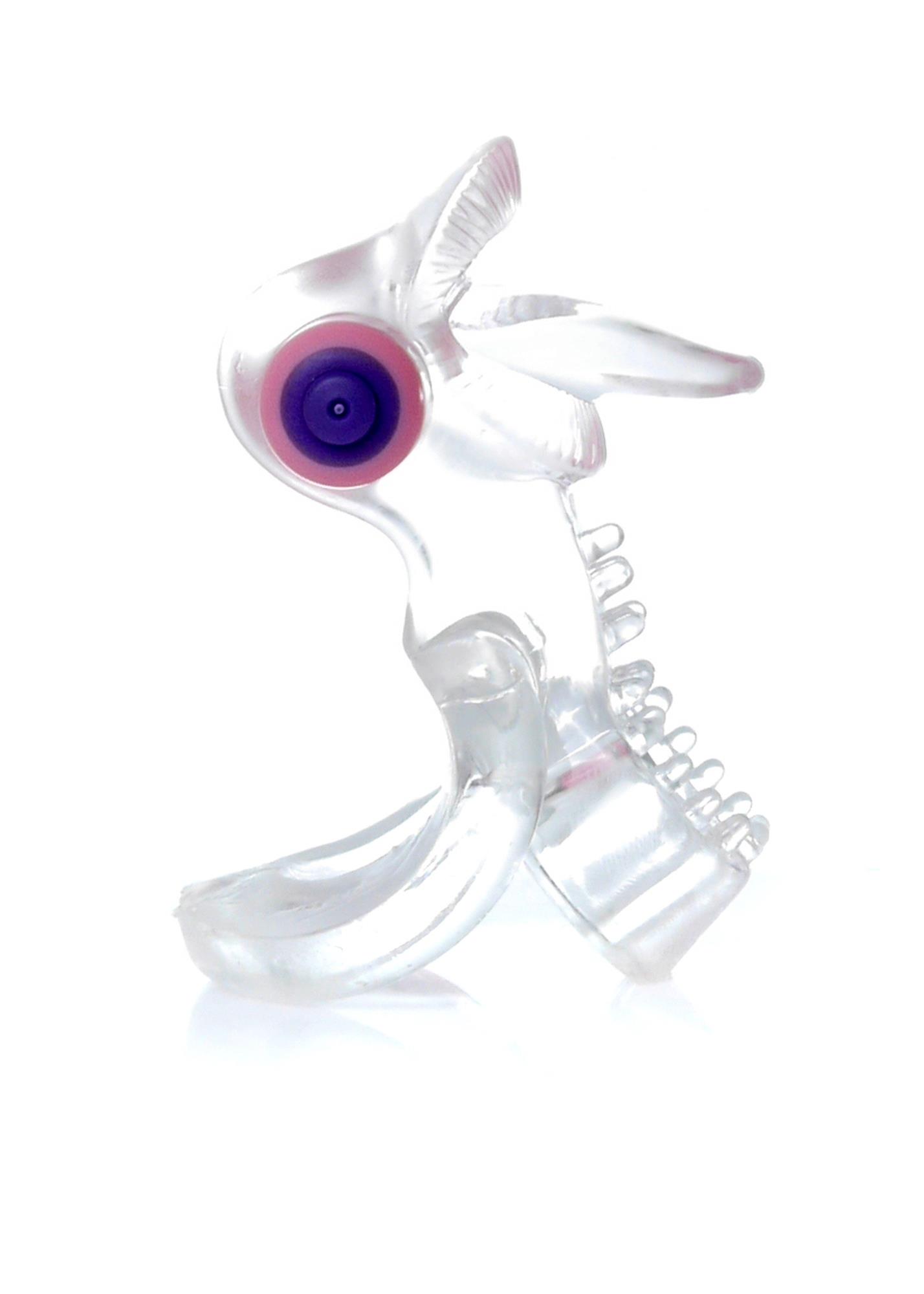 Віброкільце B - Series EasyLove Tongue Vibro CockRing, 9.5 см (прозорий)