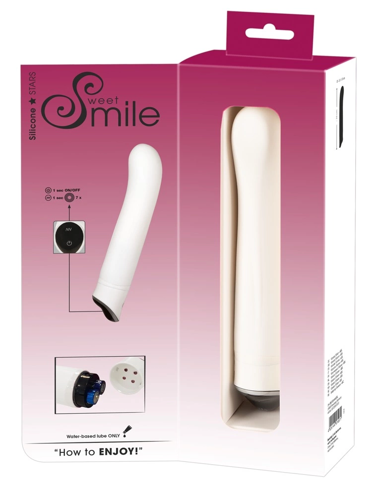Вибратор Sweet Smile Easy, 22 см (белый)