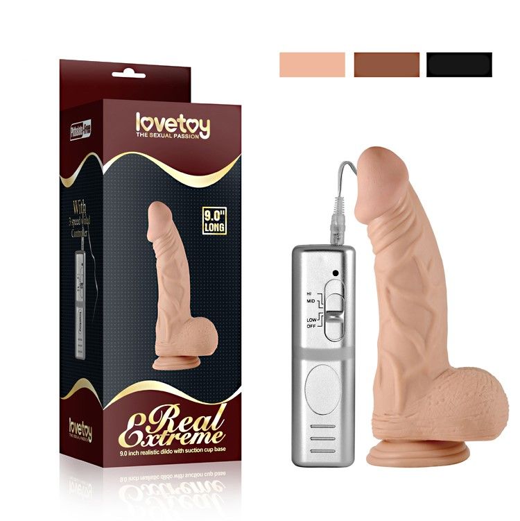 Вибратор Lovetoy Real Extreme 9", 23 см (телесный)