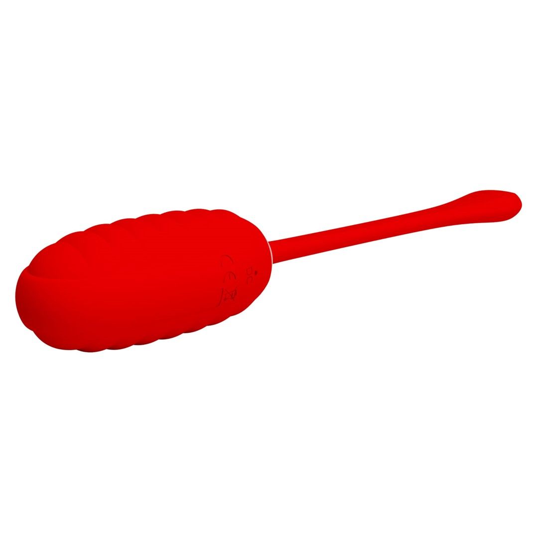 Віброяйце Pretty Love Kirk Super Soft Silicone, 19,7 см (червоний)