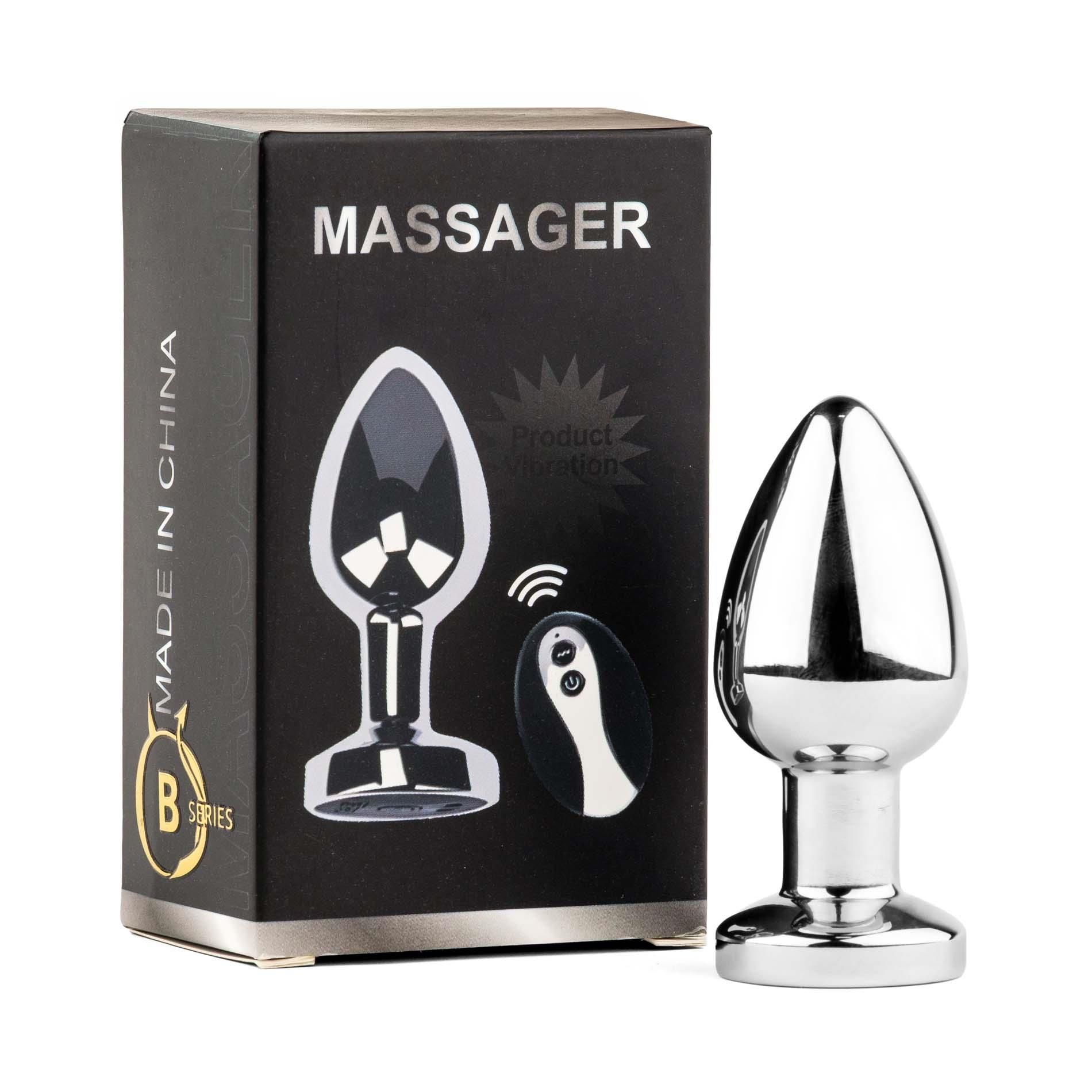 Анальная пробка B - Series HeavyFun Metal Butt Plug M, 7.9 см (серебристый)