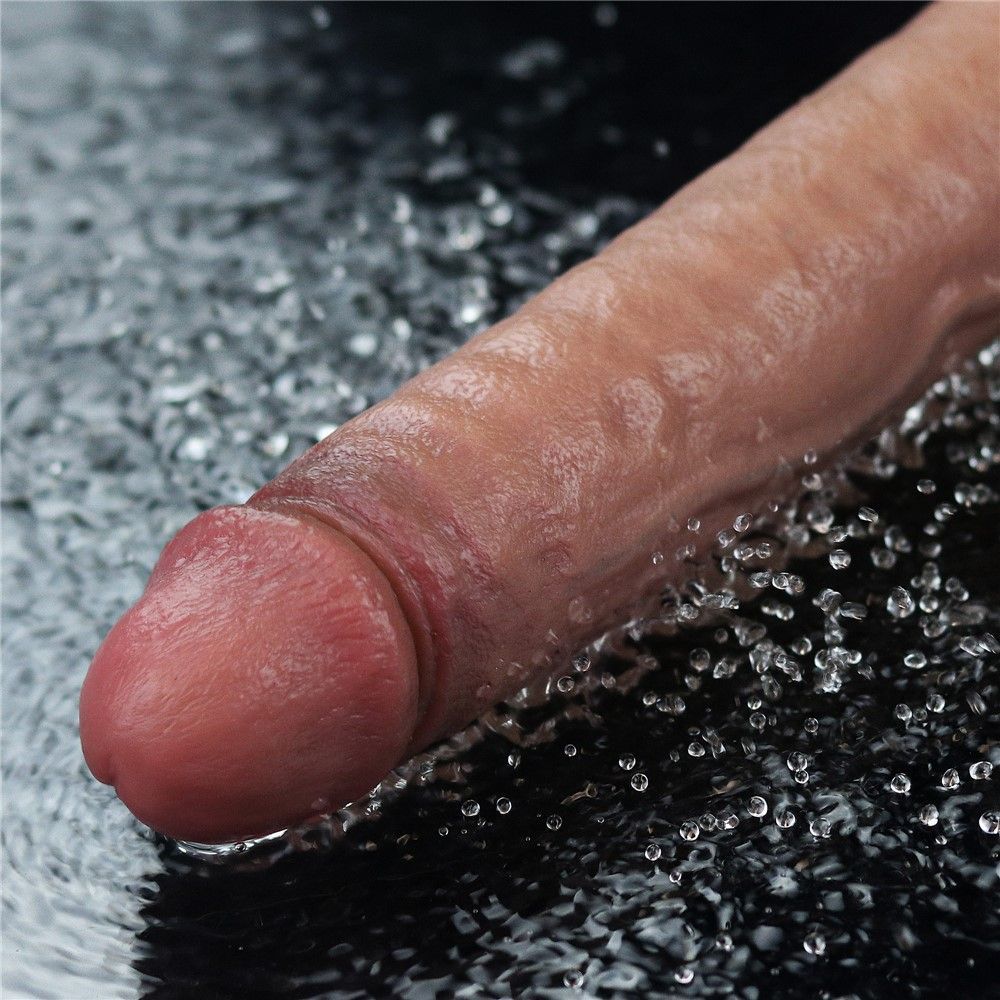 Realistyczny wibrator LoveToy Real Softee, 24,5 cm (brązowy)