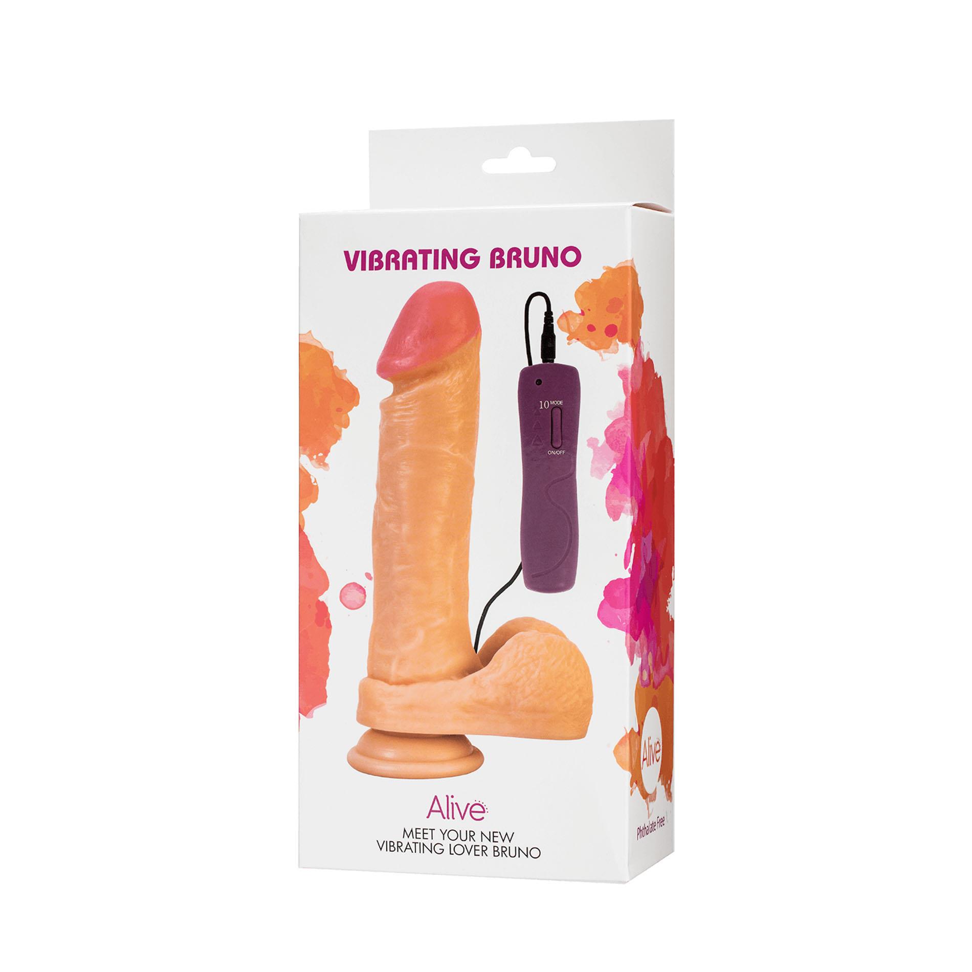 Alive Bruno Motor - Dildo, W kolorze cielistym, 22 cm