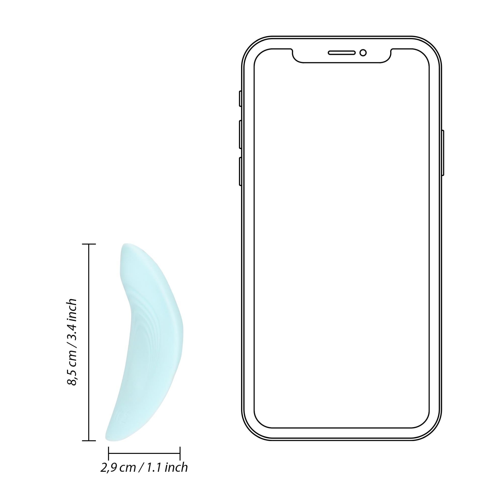 Вибратор в трусики Loveline Arctic Blue, 8.5 см (голубой)