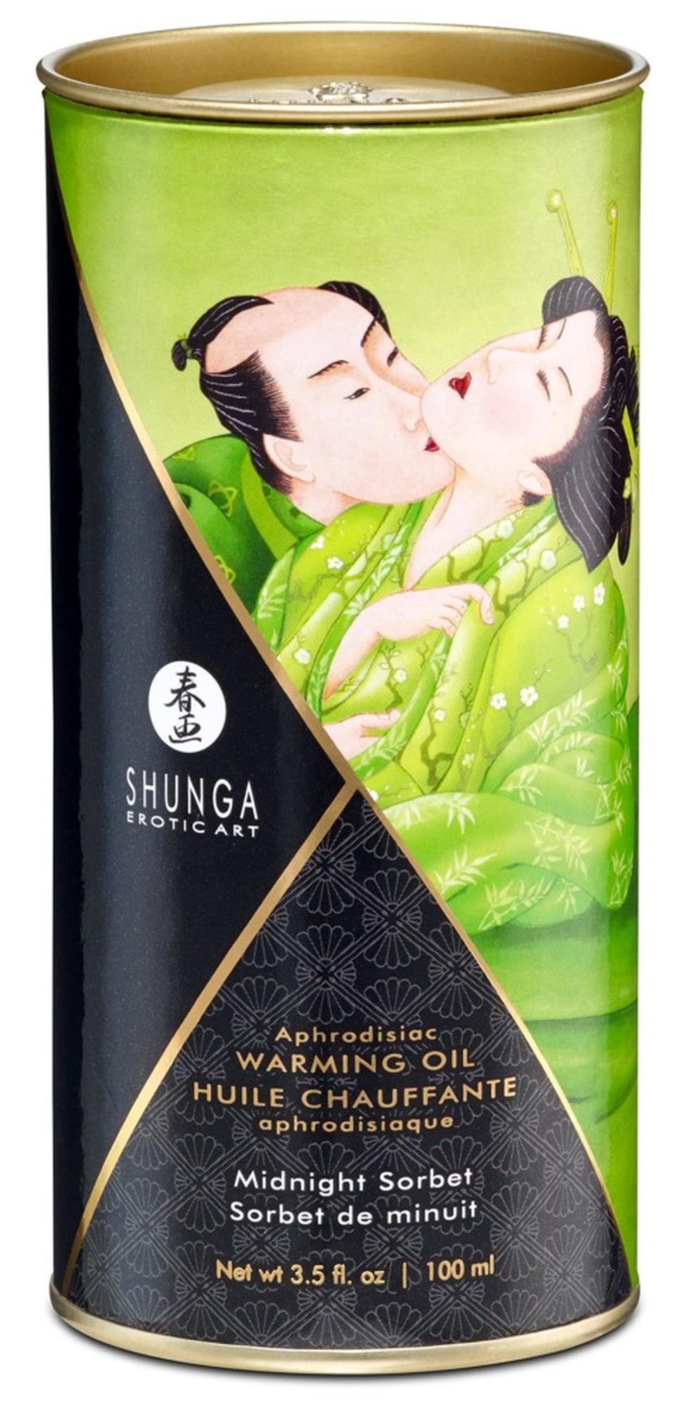 Согревающее массажное масло Shunga Aphrodisiac  Midnight Sorbet, 100 мл