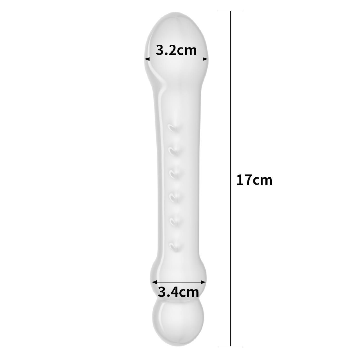 Szklane dildo LoveToys Glass Romance, 19 cm (przezroczysty)