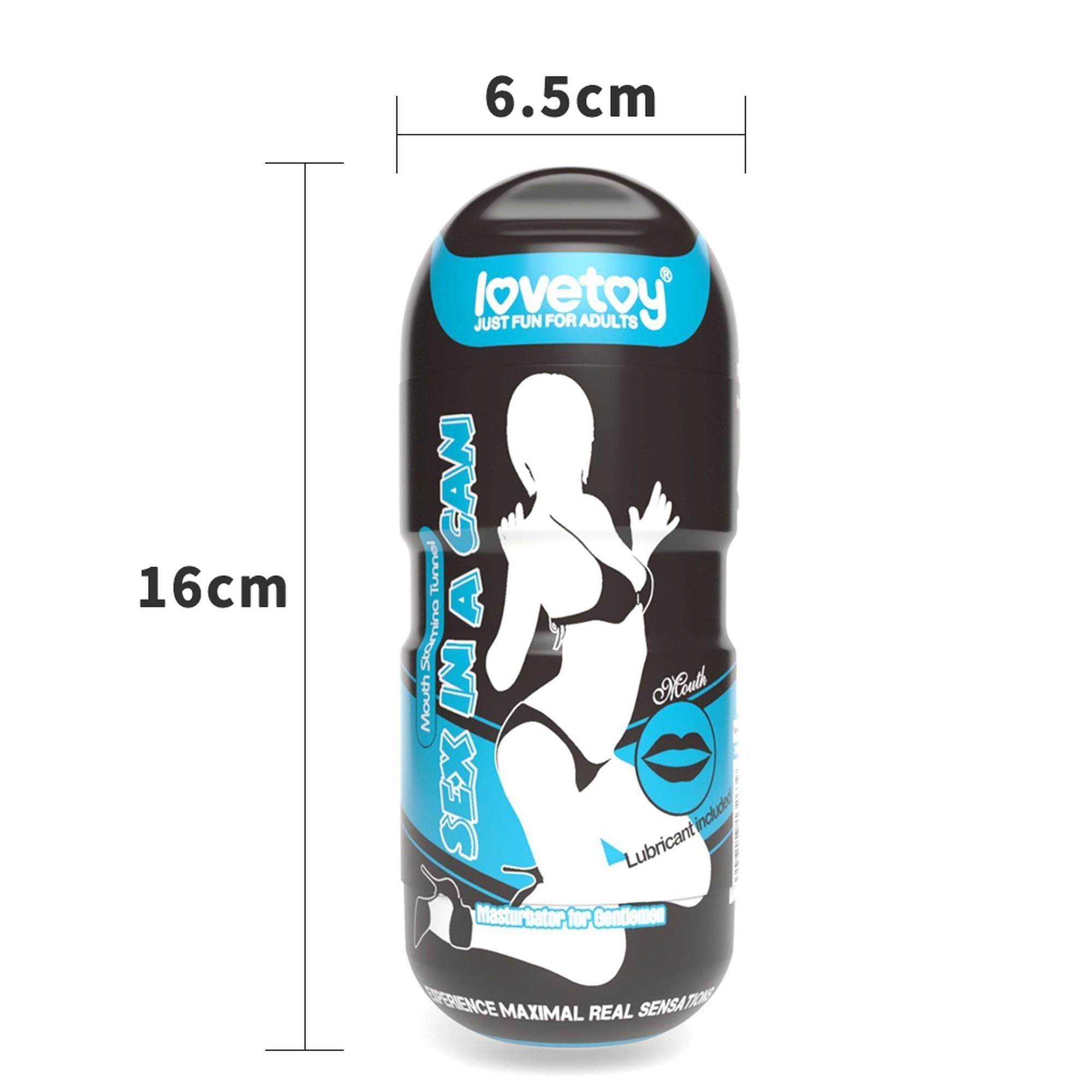 Мастурбатор LoveToy Sex In A Can Mouth Stamina Tunnel (тілесний)