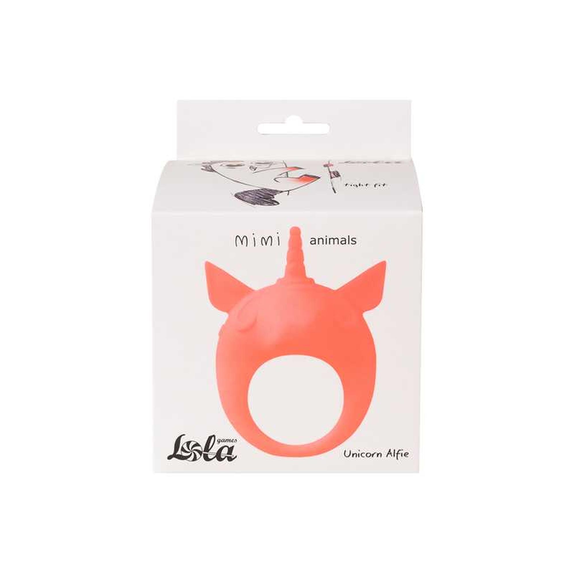 Виброкольцо Lola Games MiMi Animals Unicorn Alfie, 8.5 см (оранжевый)