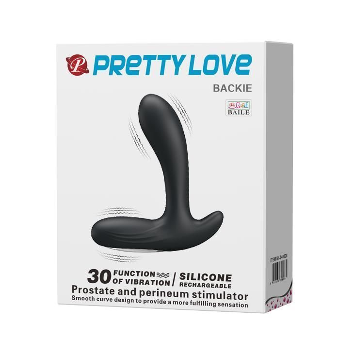 Стимулятор простаты Pretty Love Backie, 13 см (черный)