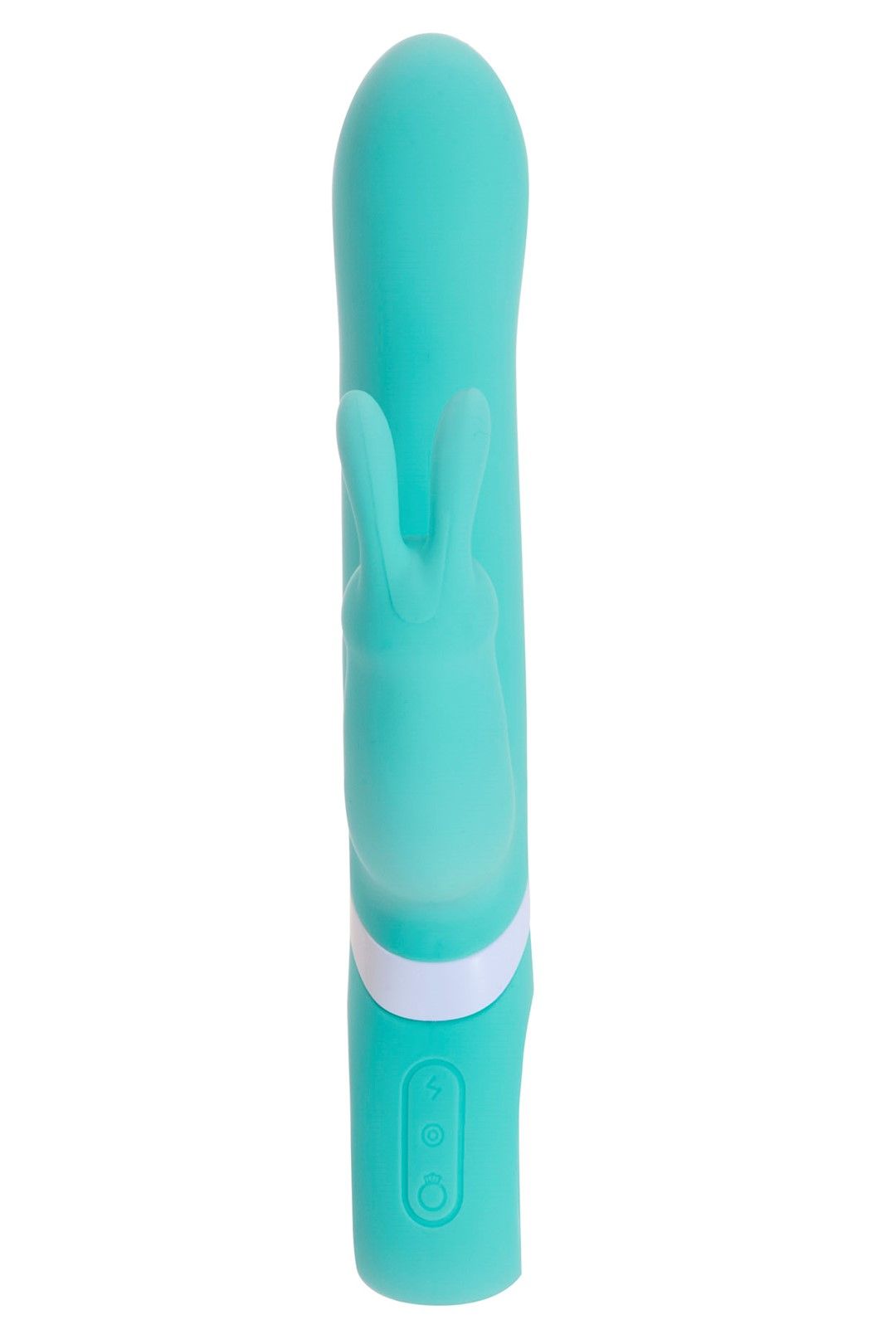 Вибратор-кролик Pleasures Naughty Rabbit, 22,7 см (бирюзовый)