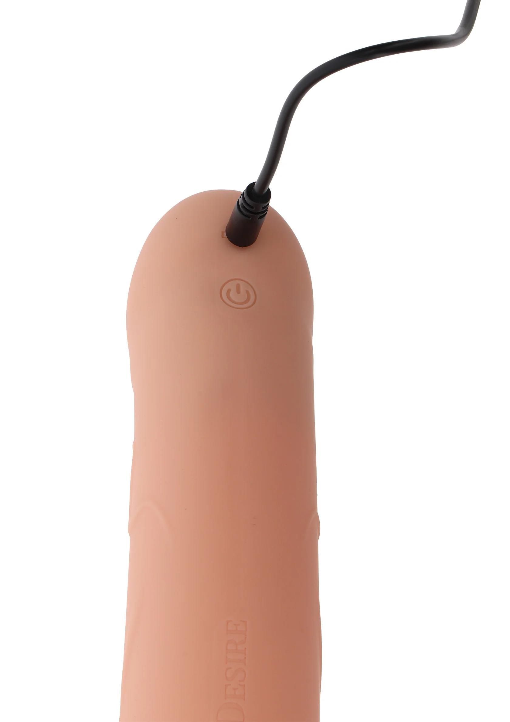 Полый страпон Hidden Desire Hollow Penis Strapon Vibrating Silicone, 16 см (телесный)