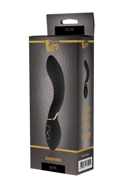 Вибратор для точки G Dream Toys Elite Josephine Luxxe, 20 см (черный)