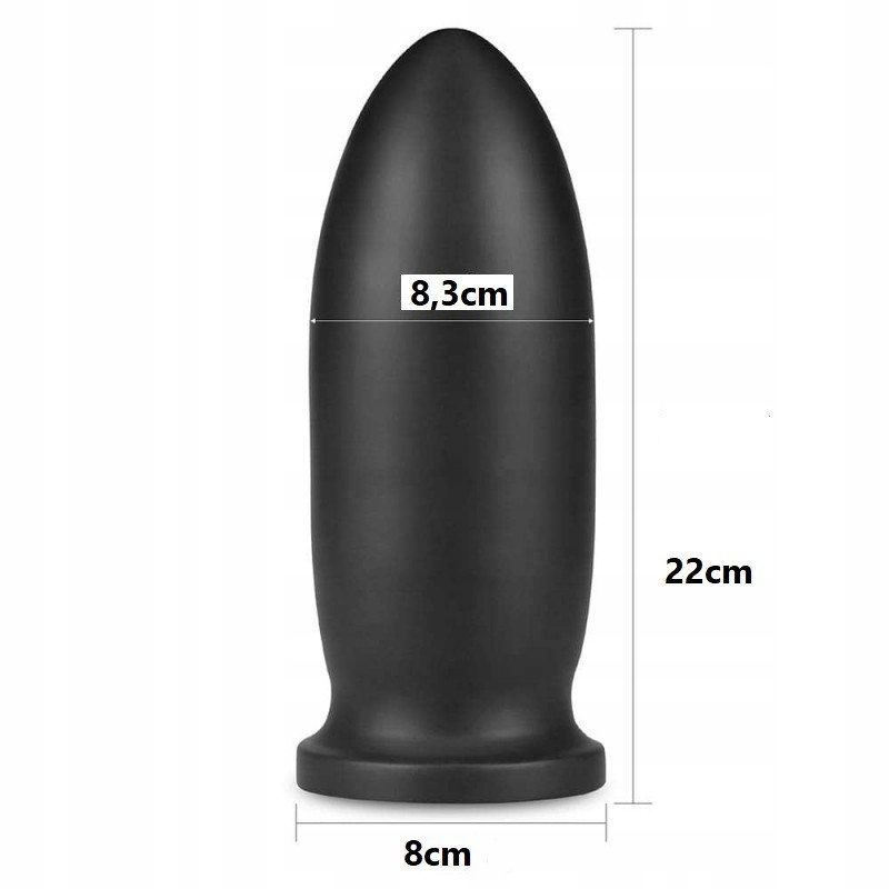 Велика анальна пробка LoveToy 9" King Sized Anal Bomber, 20,3 см (чорний)
