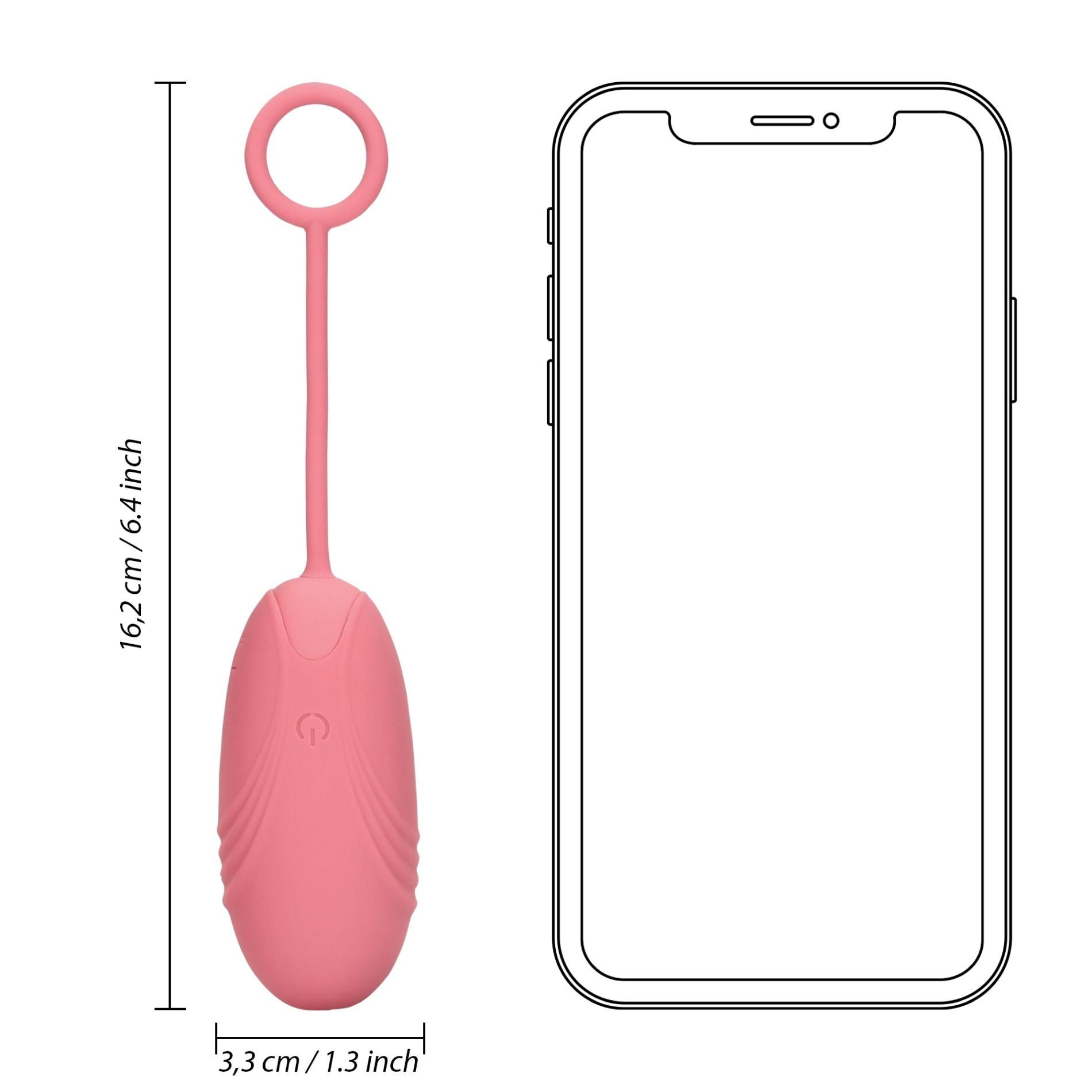 Виброяйцо Loveline Ultra Soft Pink Arabesque, 7.5 см (розовый)