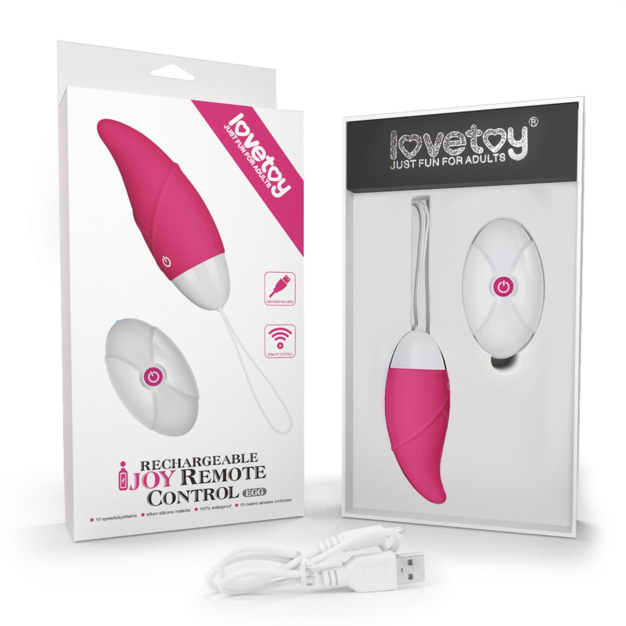 Виброяйцо Lovetoy Rechargeable Joy Remote Control Egg, 17.8 см (розовый)