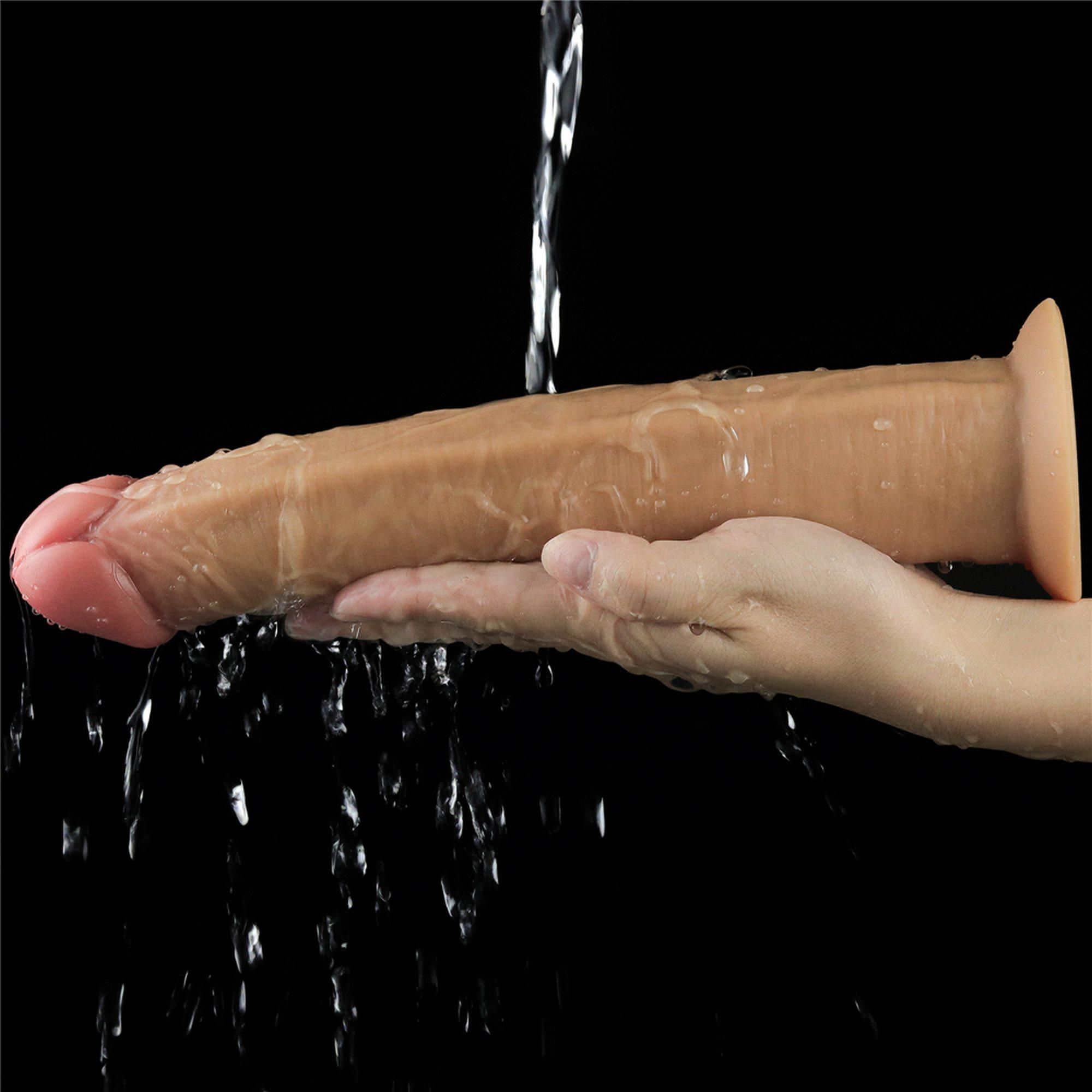 Реалистичный вибратор LoveToy Nature Cock, 26 см (телесный)