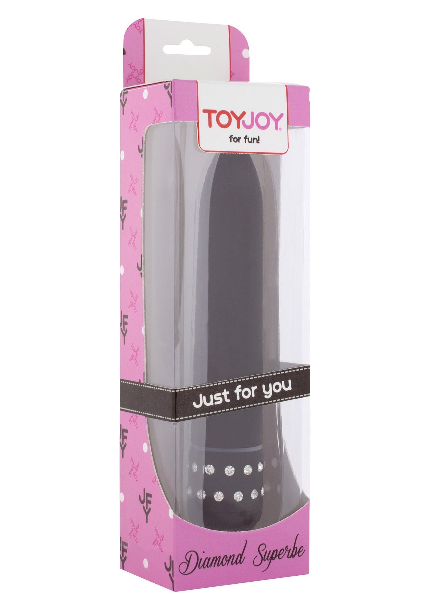 Вибратор Toy Joy Diamond Superbe, 16 см (черный)