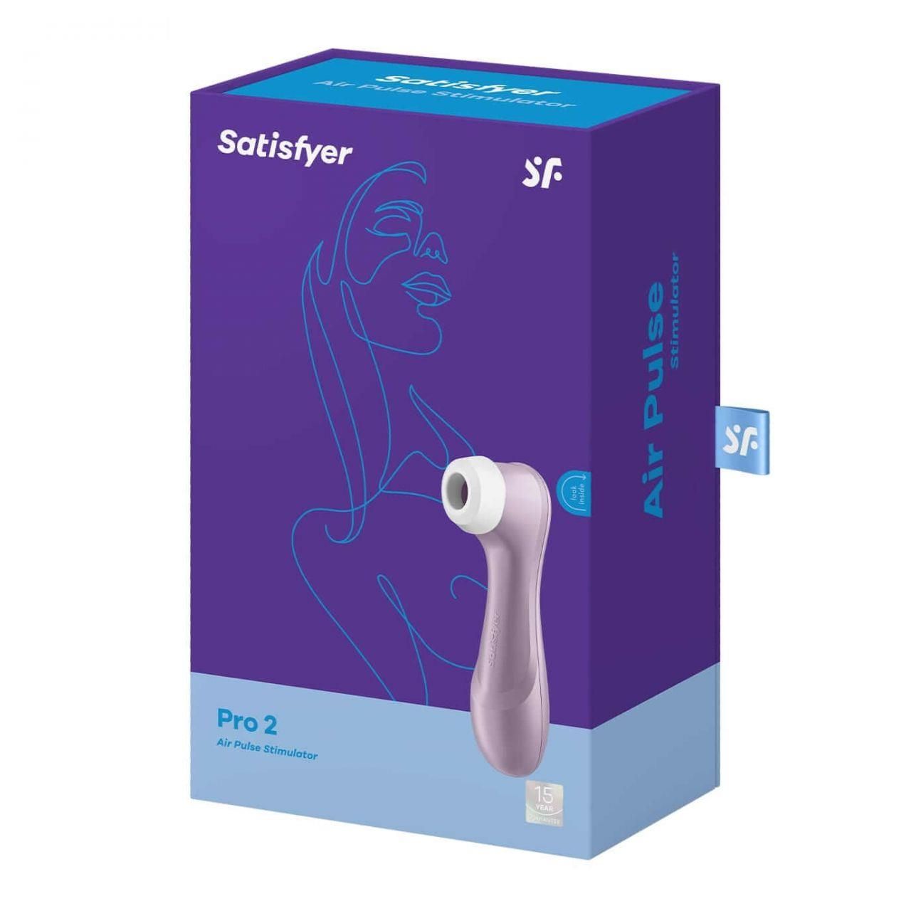 Bezdotykowy stymulator łechtaczki z wibracjami Satisfyer Pro 2 (fioletowy)