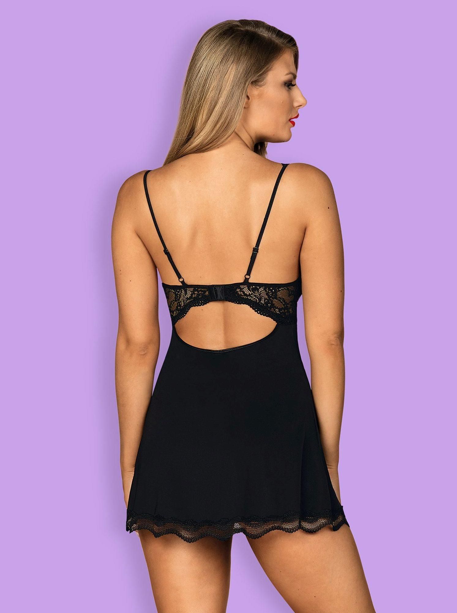 Комплект белья Obsessive Luvae, XS/S (черный)