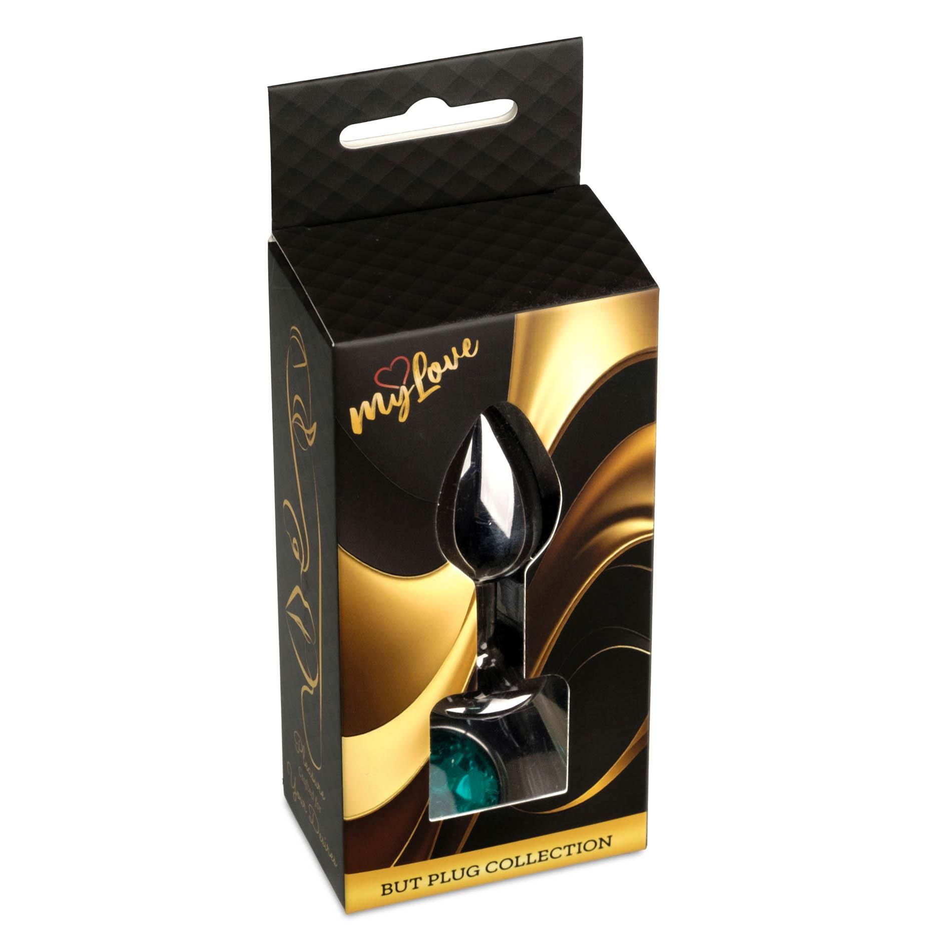 Korek analny MyLove Toys Jewelry Dark Silver Plug, 7 cm (zielony)