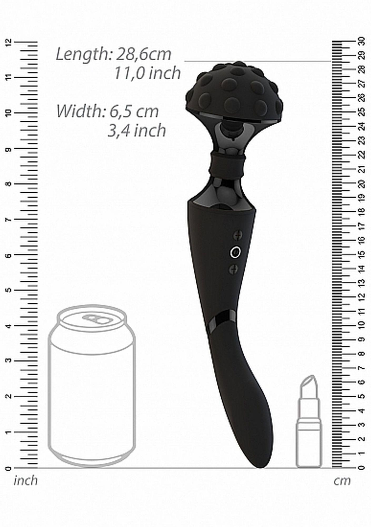 Вибромассажер Vive Shiatsu Bendable Massager Wand, 28.6 см (черный)
