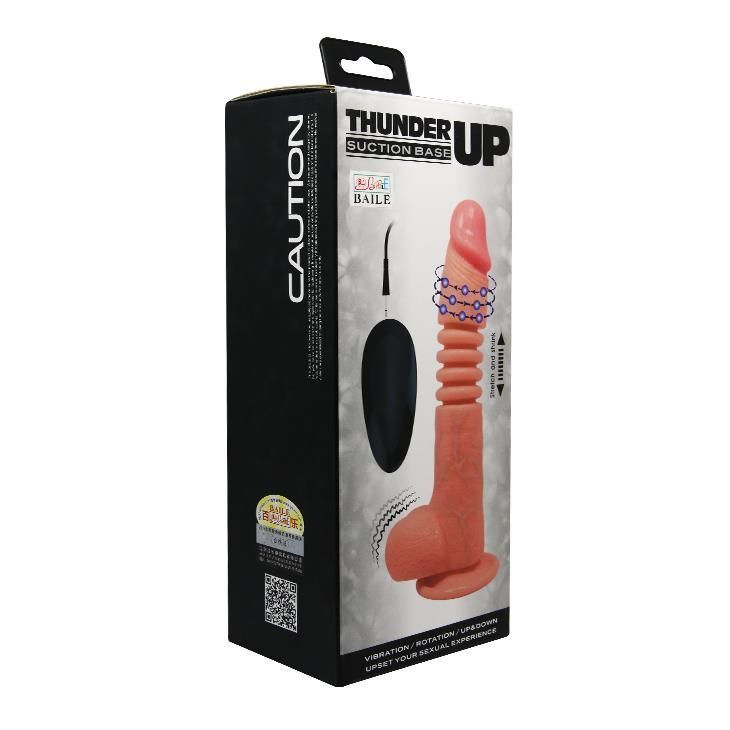 Реалистичный вибратор Thunder Up Suction Base, 22 см (телесный)