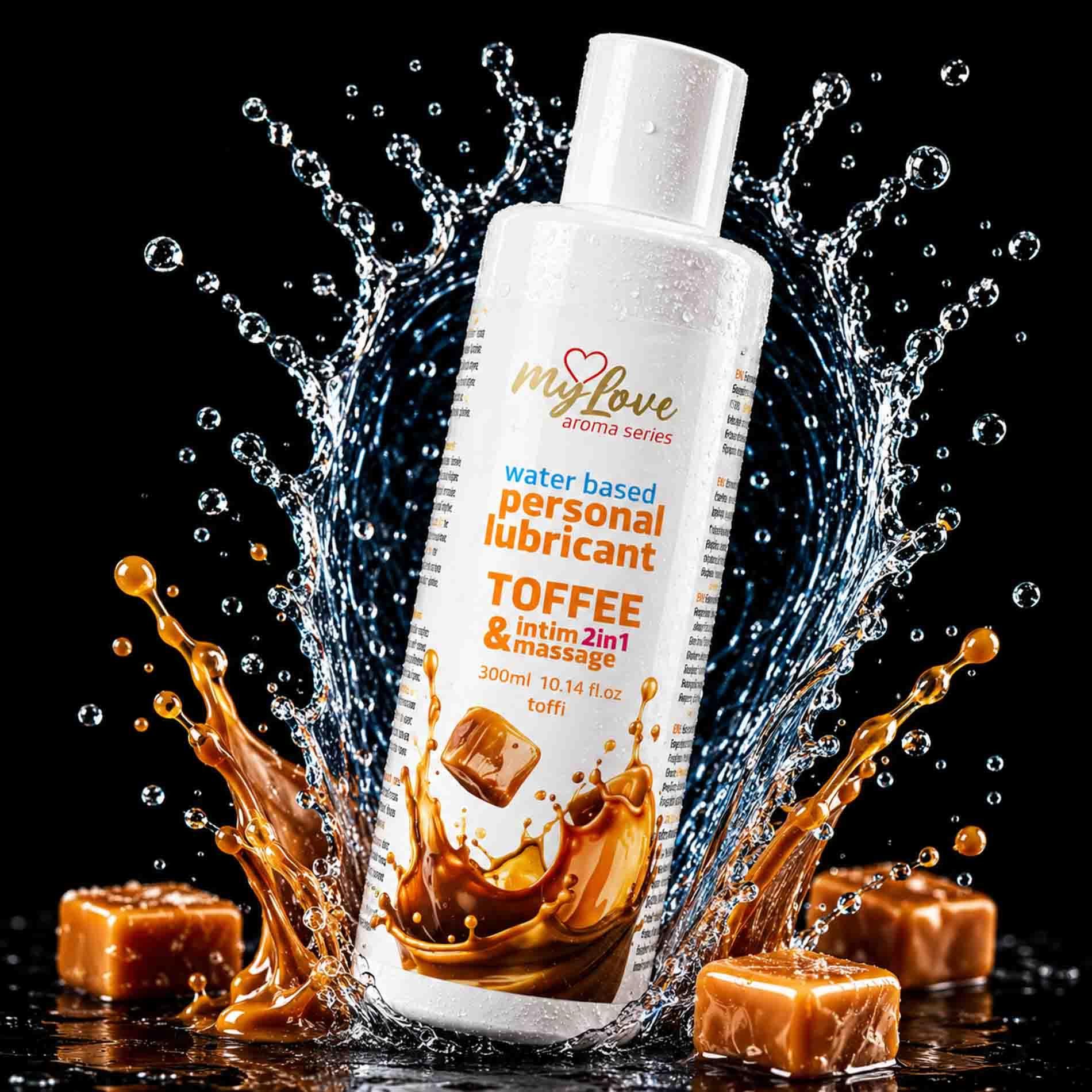 Lubrykant MyLove Aroma Series Intim&Massage 2w1 Toffi, 300 ml