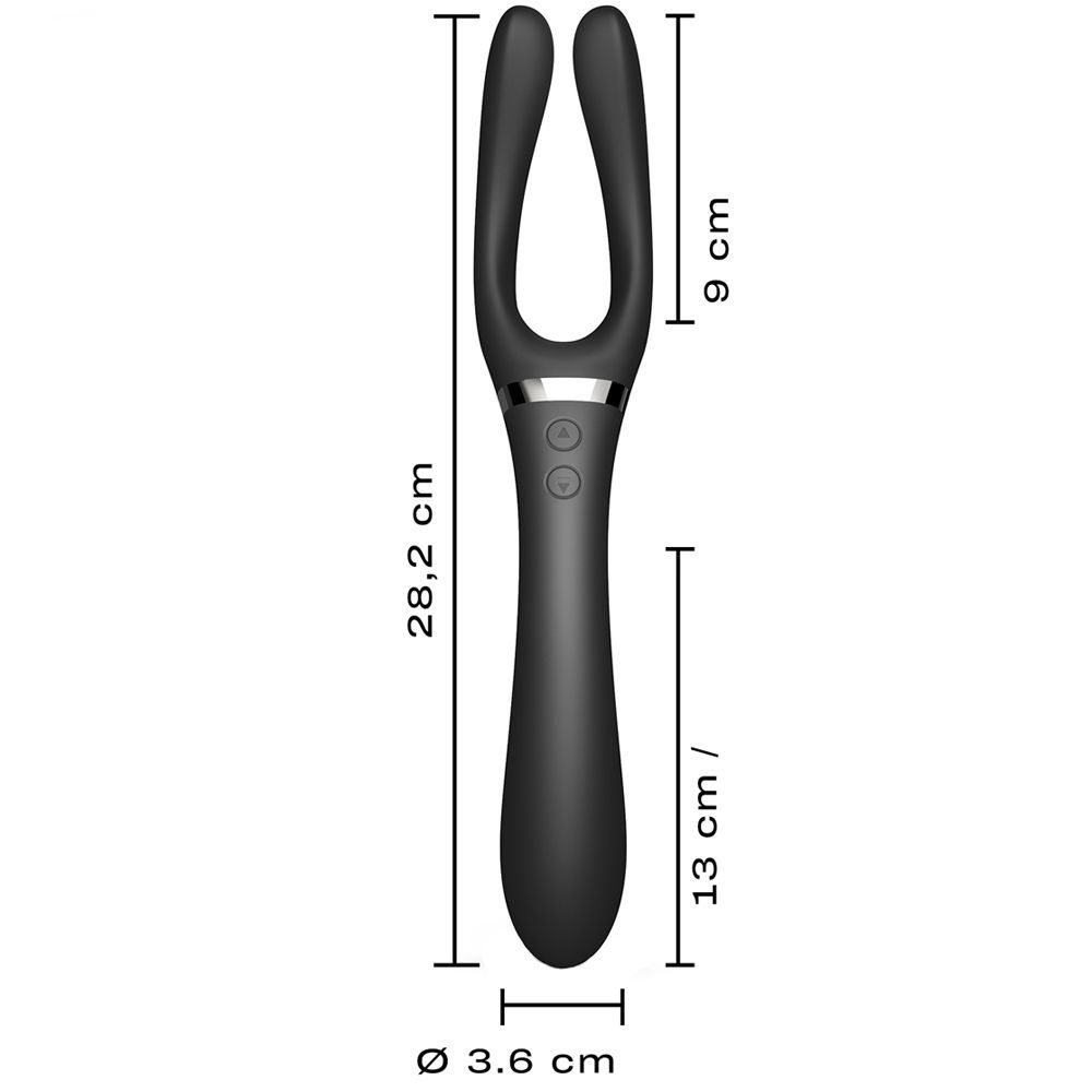 Elastyczny wibrator uniwersalny Dorcel Infinite Joy, 28,2 cm (czarny)