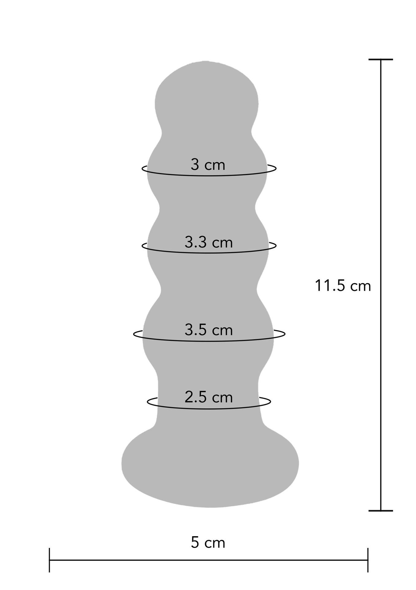 Korek analny Radiant Glass Buttplug, 11.5 cm (niebieski)