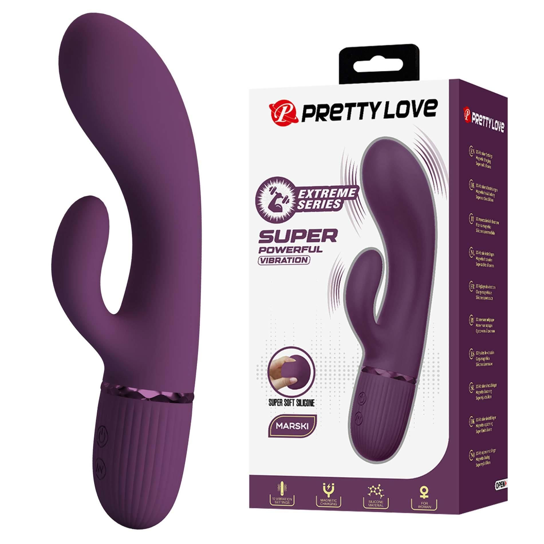 Вибратор-кролик Pretty Love Marski, 18 см (фиолетовый)
