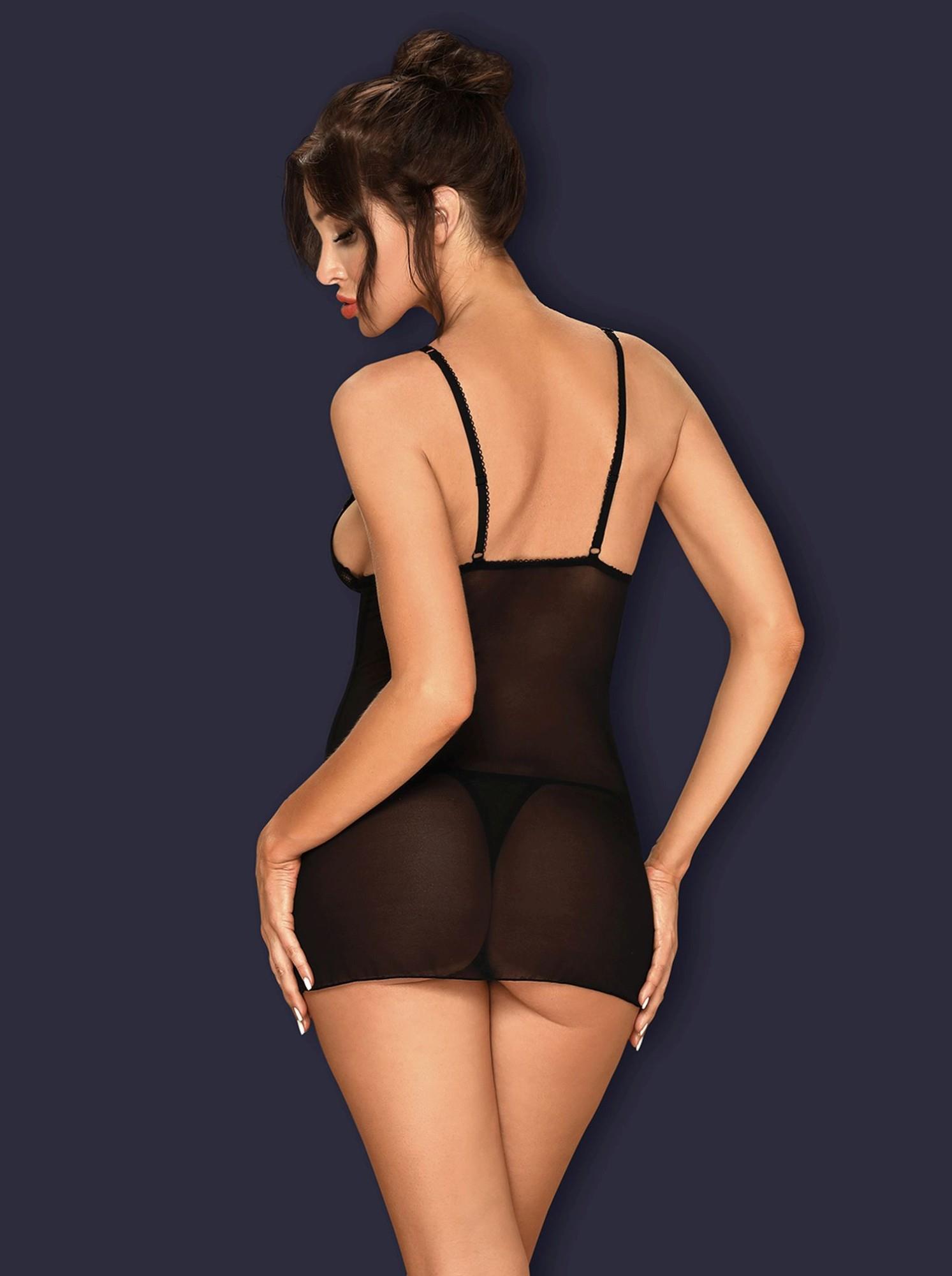 Seksowny komplet Obsessive Lucita, L/XL (czarny)