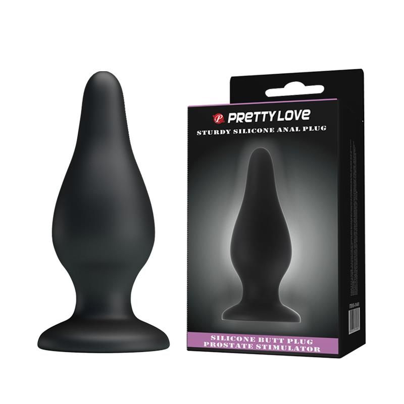 Анальна пробка Pretty Love Sturdy Silicone Anal Plug 15,4 см (чорний)