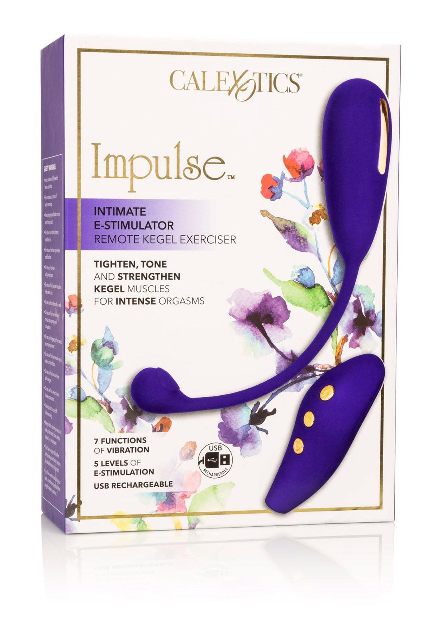 Wibrujące jajeczko Calexotics Estim Remote Kegel, 7.5 cm (niebieski)