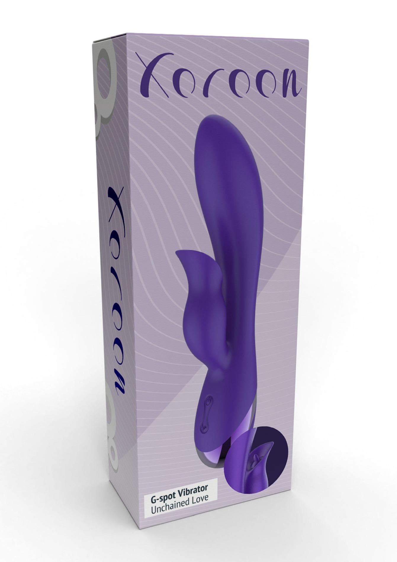 Вибратор-кролик Xocoon Unchained Love G-Spot, 19 см (фиолетовый)