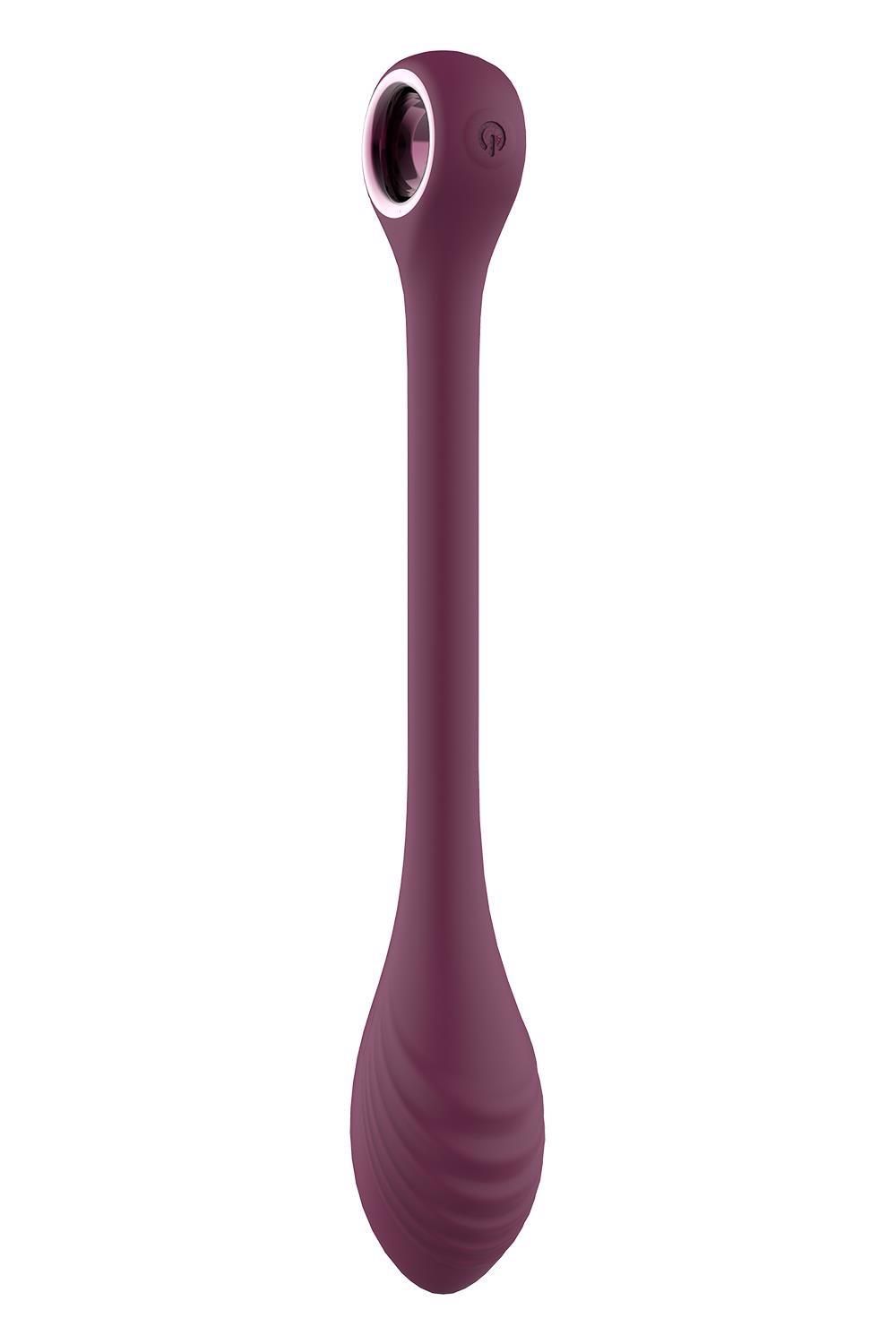 Вибратор Glam Bendable G-Spot Vibe, 22 см (бордовый)