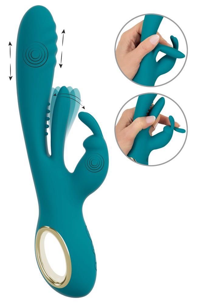 Вибратор-кролик Sweet Smile Rabbit Vibrator, 25 см (бирюзовый)