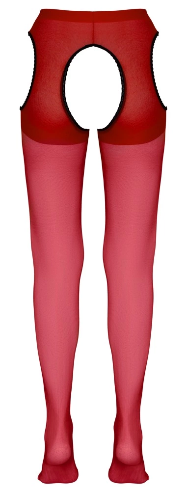 Колготки Cottelli Collection Sex Tights, S/M (красный)