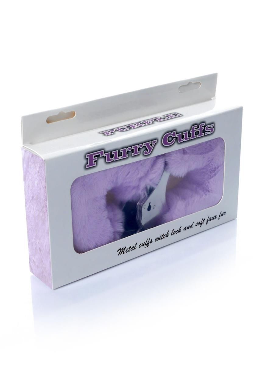 Наручники з хутром Fetish Boss Series Furry Cuffs (фіолетові)