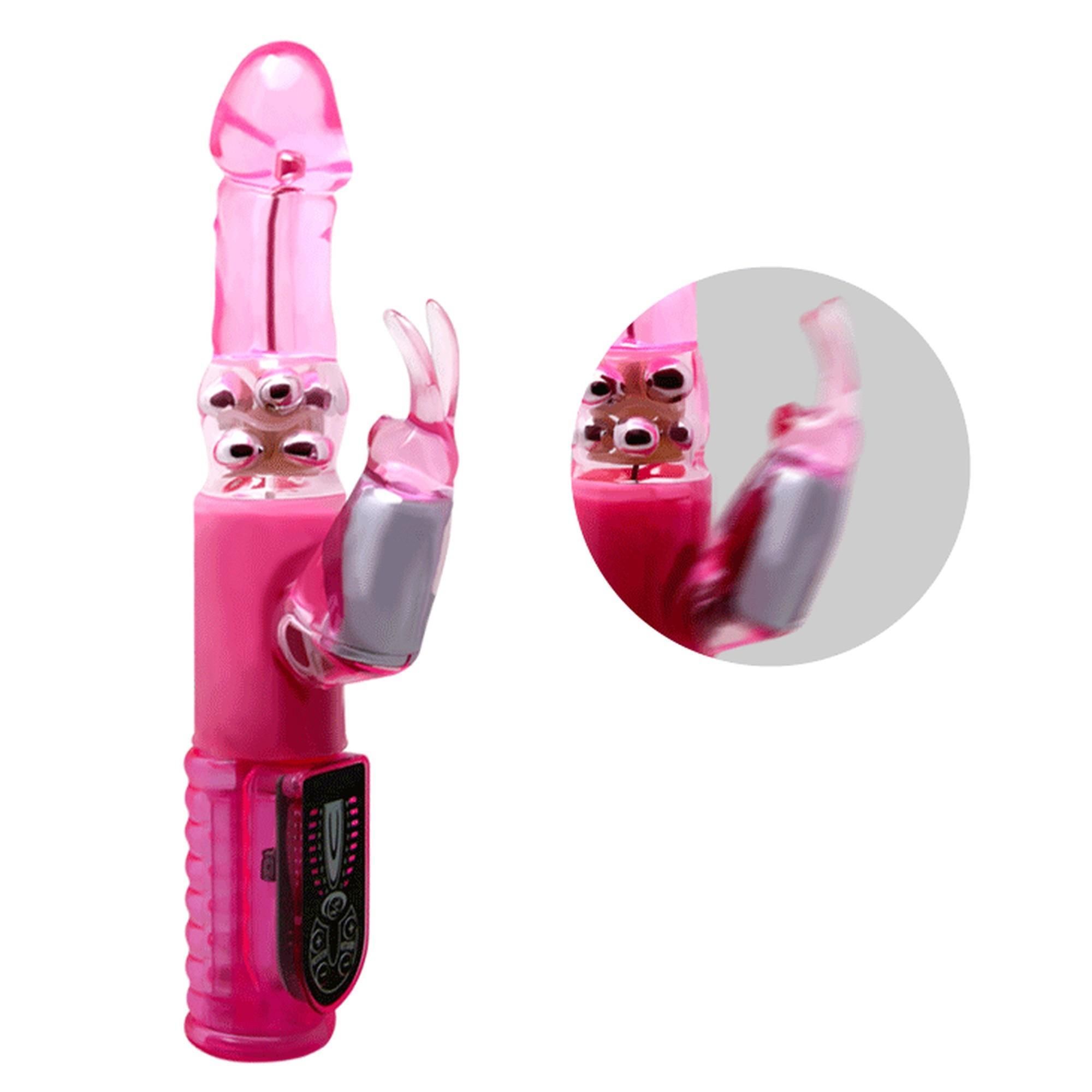 Вибратор-кролик Baile Pleasurizer Legend, 25.5 см (розовый)