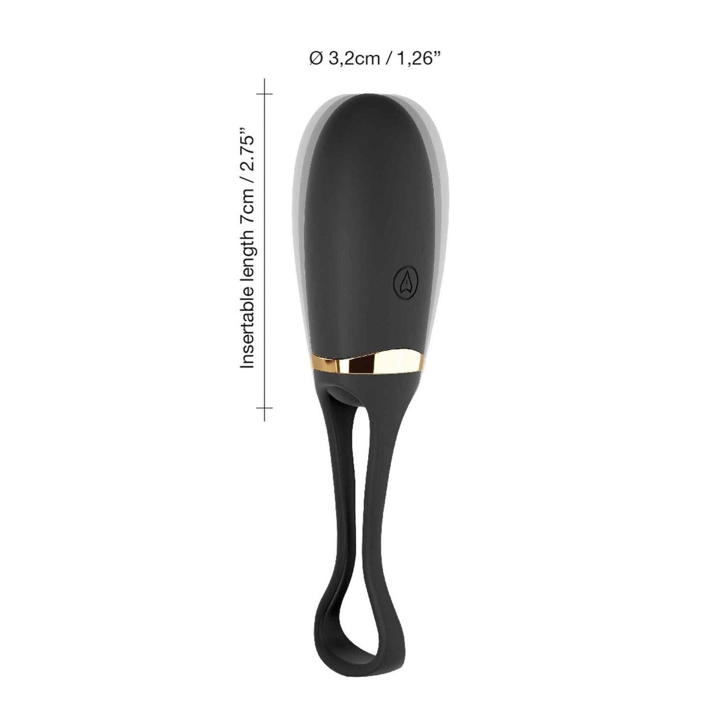 Виброяйцо Dorcel Secret Delight Gold, 12,5 см (чёрный)