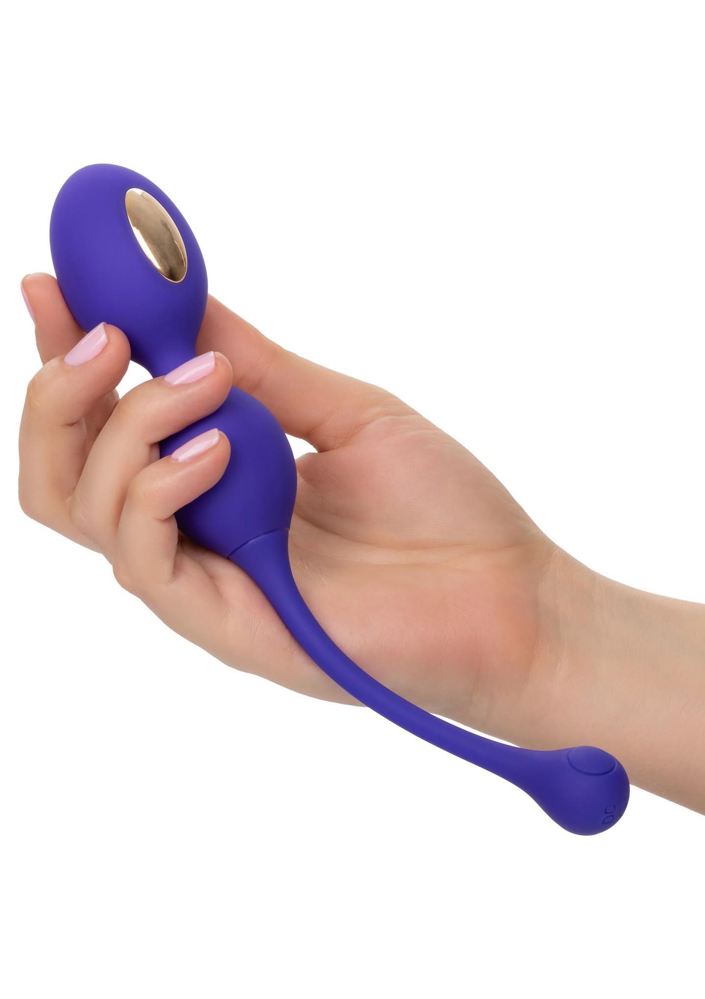 Вагінальні кульки CalExotics E-stim Dual Kegel Exerciser, 19,7 см (фіолетовий)