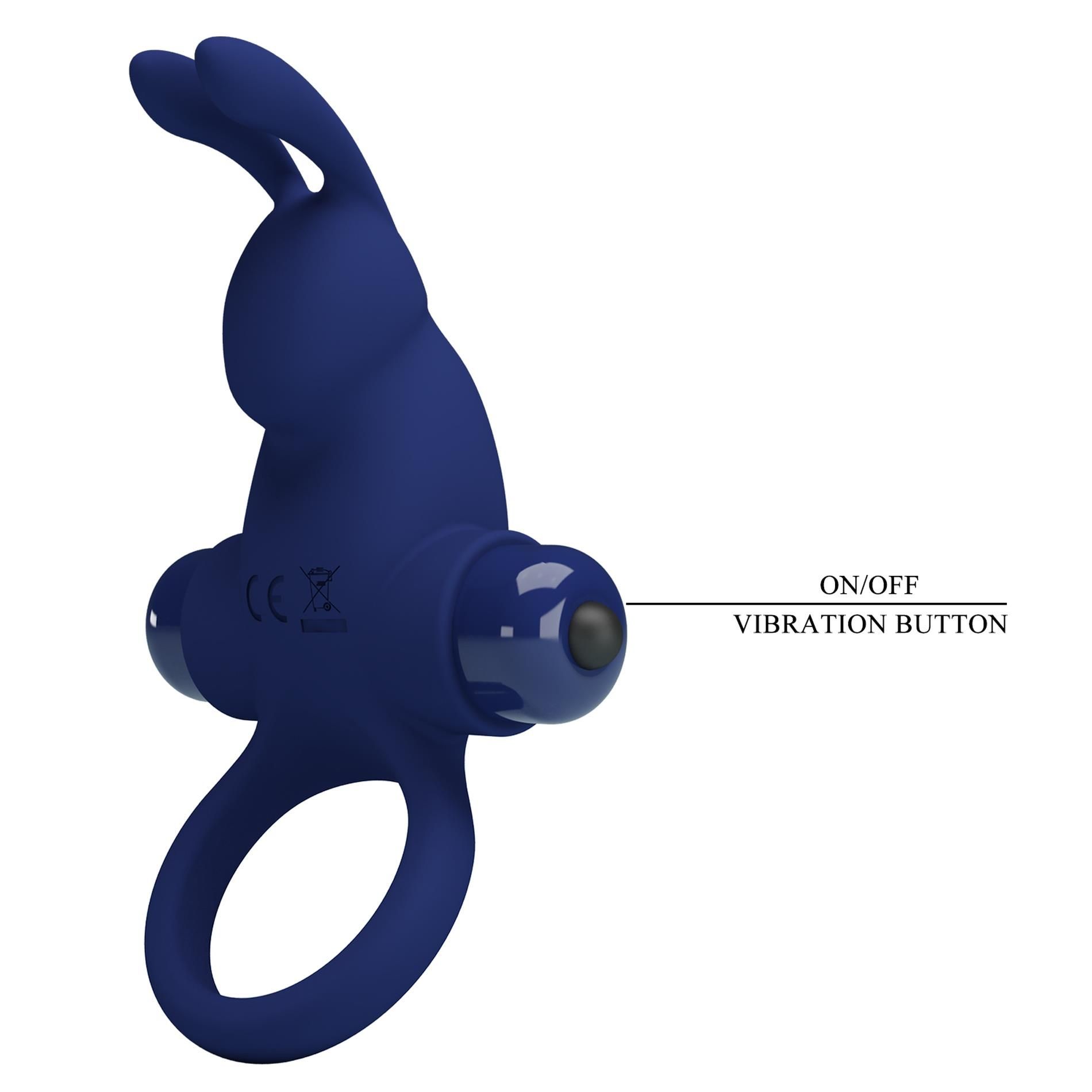 Эрекционное кольцо Pretty Love Vibrant Penis Ring, 11,3 см (синий)