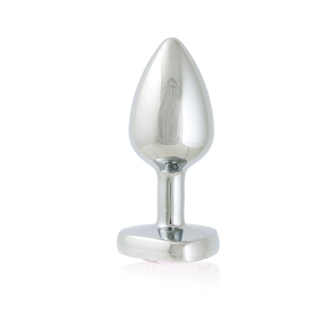 Korek analny z kryształem Simply Pleasure S, 7 cm (jasnoróżowy)